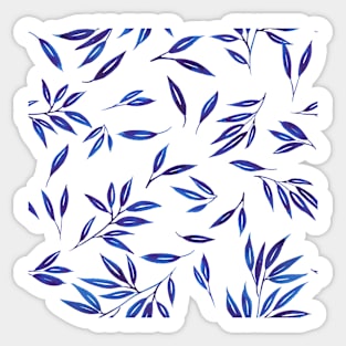 Blue Leave Abstract pattern Sticker